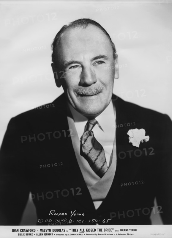Roland Young, Publicity Portrait for the Film, "The All Kissed The Bride", Columbia Pictures, 1942
