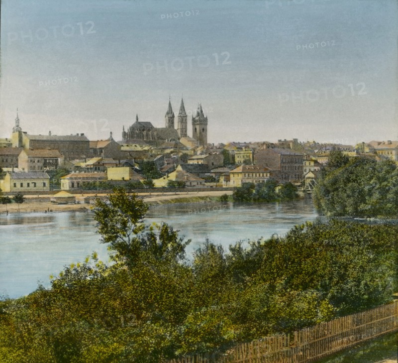Panorama, Cologne, Germany, Hand-Colored Magic Lantern Slide, Newton & Company, 1910