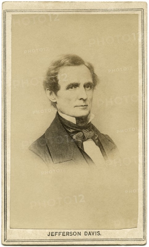 Jefferson Davis (1808-89), American Politician, President of the Confederate States, 1861-65, Head and Shoulders Portrait, 1860's