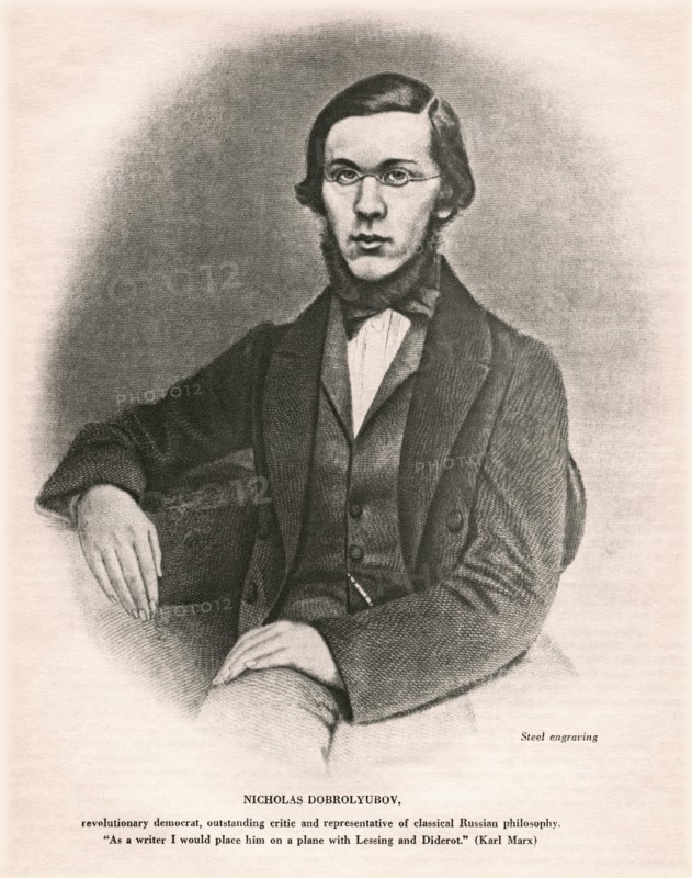 Nikolay Dobrolyubov (1836-61), Russian Literary Critic, Journalist and Poet, Seated Portrait, Steel Engraving