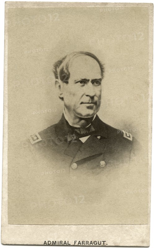 David G. Farragut (1801-70), American Admiral, U.S. Navy, Portrait,