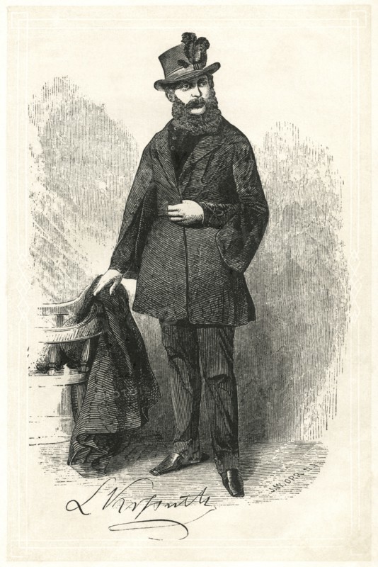 Louis Kossuth (1802-94), Hungarian Revolutionary Hero, Woodcut Engraving by J.W. Orr, 1856