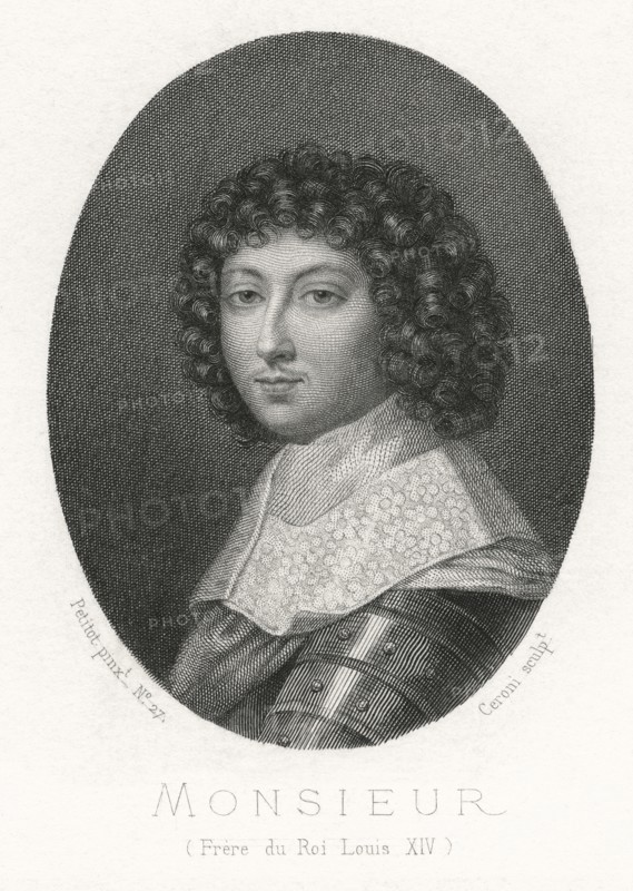 Monsieur (1661-1701), Philippe I, Duke of Orléans, brother of Louis XIV, Portrait