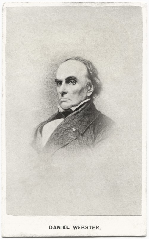 Daniel Webster (1782-1852), American Politician, Served as Congressman in the U.S. House of Representatives, Senator, &  Secretary of State, Head and Shoulders Portrait