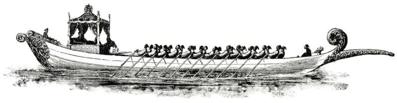 Barge of the Sultan of Turkey, 1890's, Illustration, Classical Portfolio of Primitive Carriers, by Marshall M. Kirman, World Railway Publ. Co., Illustration, 1895