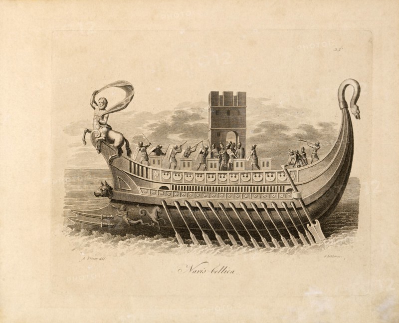 Military Ship, Engraving, A. Friese, 1819