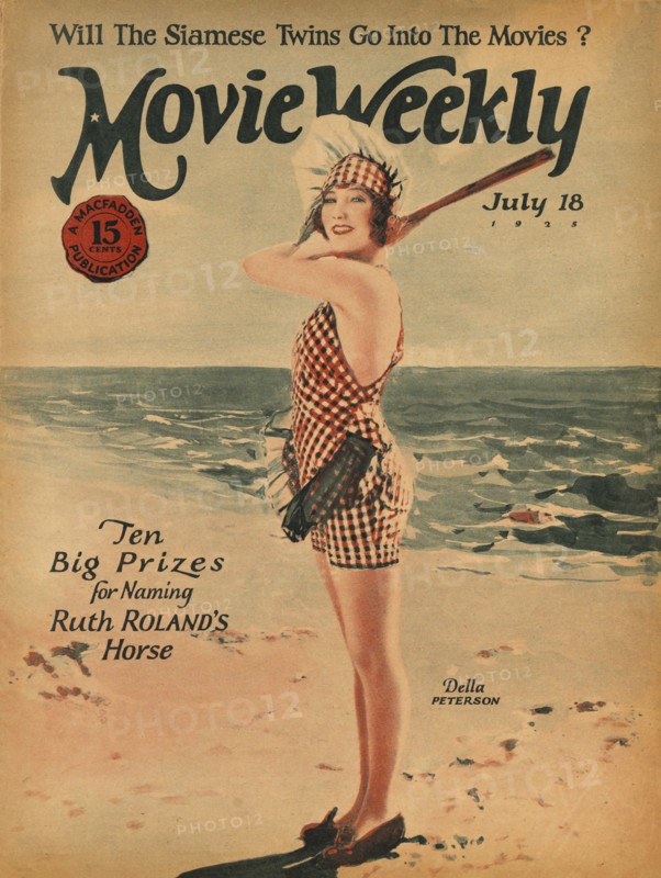 Actress Della Peterson, Movie Weekly Magazine Cover, July 18, 1925