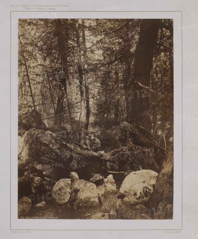 The Trail in West Gallatin Canon, William Henry Jackson, 1871