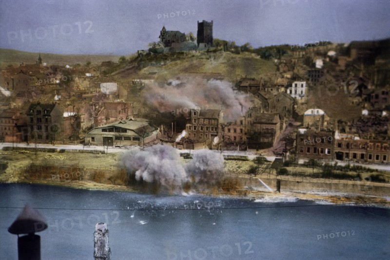 Artillery Shelling Bingen, Germany, Rhineland Campaign, 1945