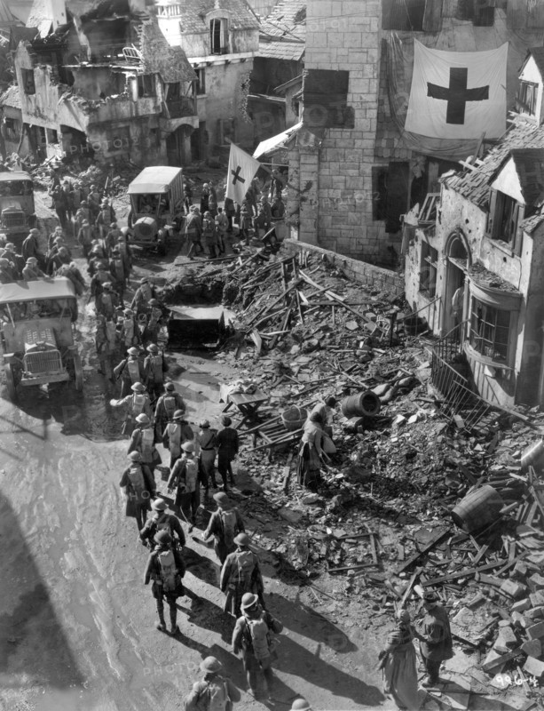 War Scene, on-set of the Film, "They Gave Him a Gun", MGM, 1937