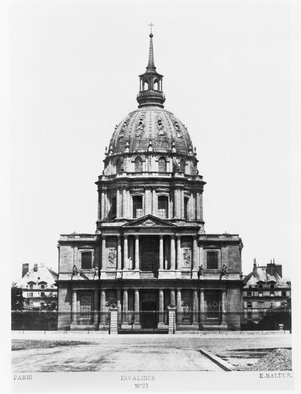 Invalides, Paris, France, Silver Albumen Print, Edouard Baldus, 1860's