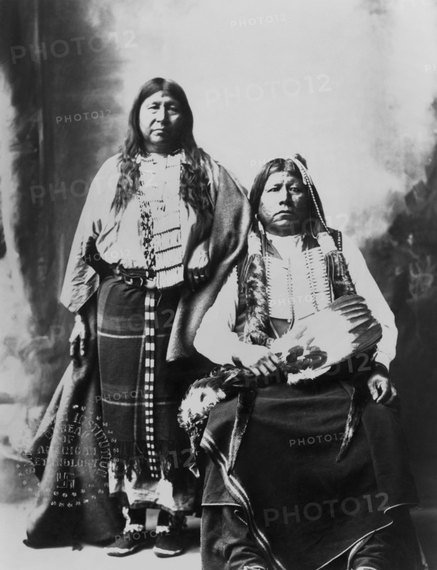 Grant Richards and his Wife, Tonkawa Indians, Full-Length Portrait, National Photo Company, 1898