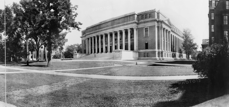 Library and Campus, Harvard University, Cambridge, Massachusetts, USA, Irving Underhill, 1915