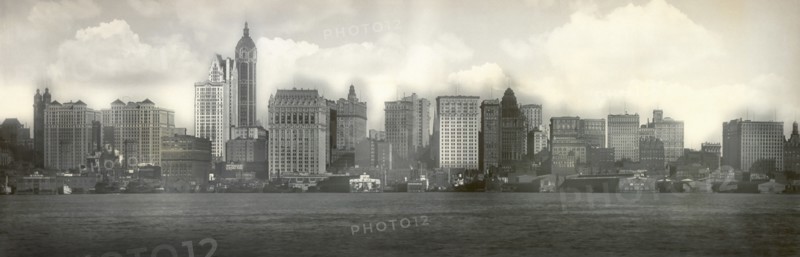 Skyline from Jersey City, New York City, New York, USA, Irving Underhill, 1908