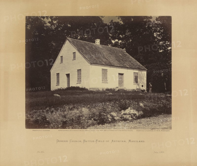 Dunker Church, Battle-Field of Antietam, Maryland, Alexander Gardner, July 1863