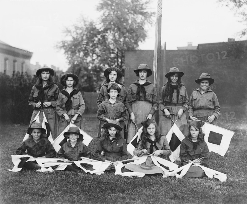 Group Portrait of Girls Scout Troop, Washington DC, USA, National Photo Company, 1920