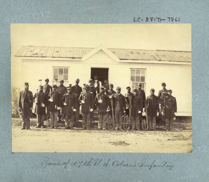 Band of 107th U.S. Colored Infantry, Union Army, Arlington, Virginia, USA, William M. Smith, November 1865