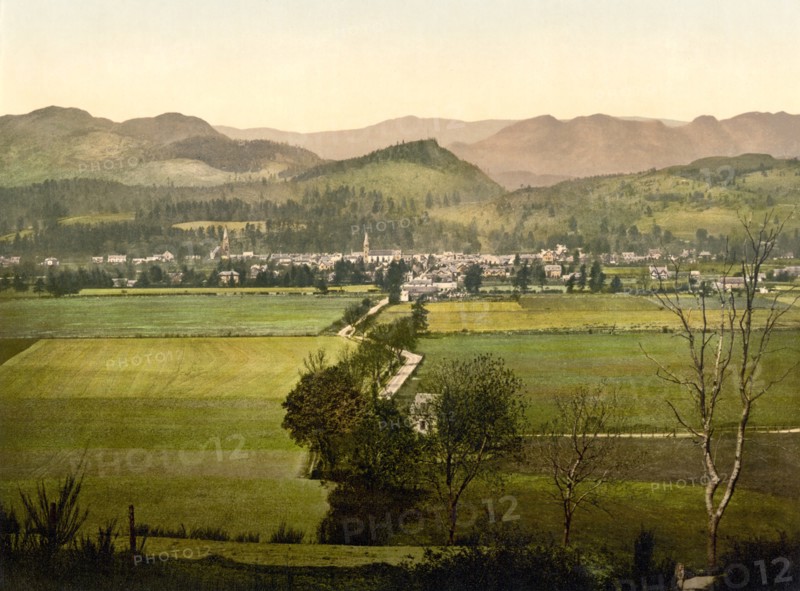 Comrie, Scotland, UK, Photochrome Print, Detroit Publishing Company, 1905