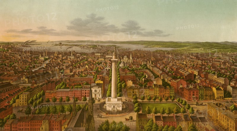 View of Baltimore City, MD., Looking South, Lithograph & Print by E. Sachse & Co, Baltimore, 1872