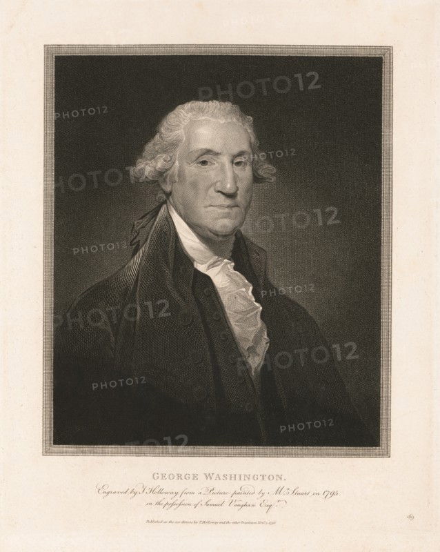 George Washington (1732-99), First President of the United States, Head and Shoulders Portrait, Engraved by T. Holloway from a Picture Painted by M. Stuart in 1795