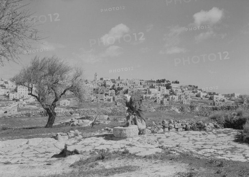 Man Retrieving Water from Well, Bethlehem, West Bank, Matson Photo Service, March 1945