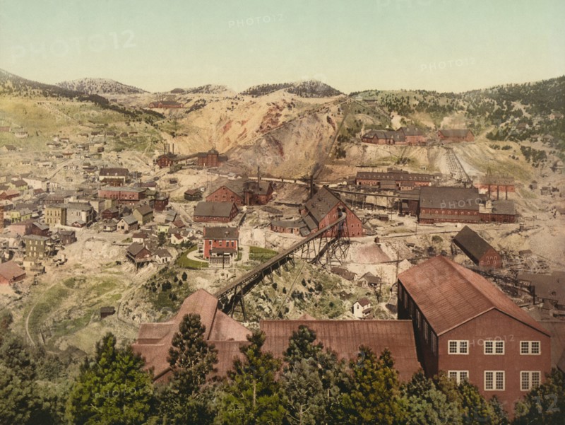 Homestake Mine, South Dakota, USA, Photochrome Print, Detroit Publishing Company, 1900
