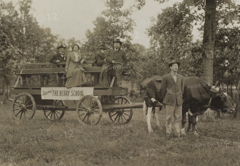 Theodore Roosevelt with Martha Berry on Tour of the Berry Schools, Georgia, USA, American Press Association, October 1910