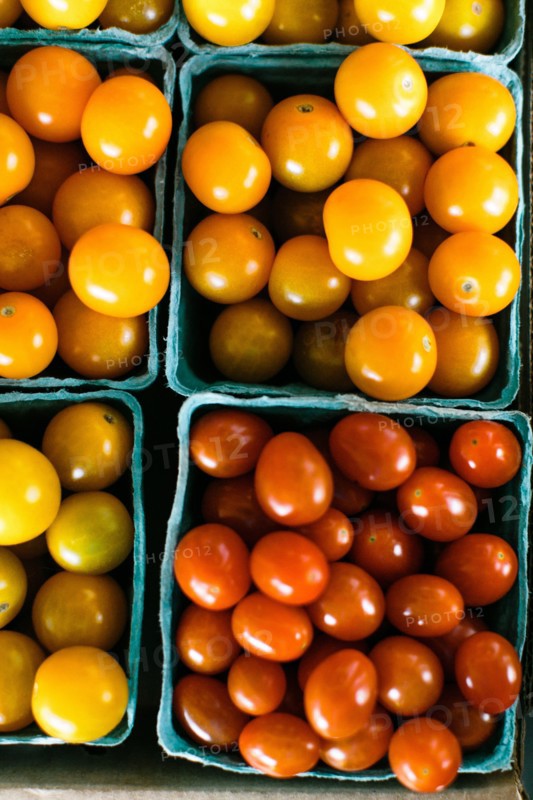 High Angle View of Cherry Tomatoes