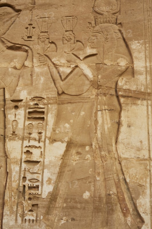 Reliefs, Medinat Habu Temple, Luxor, Egypt