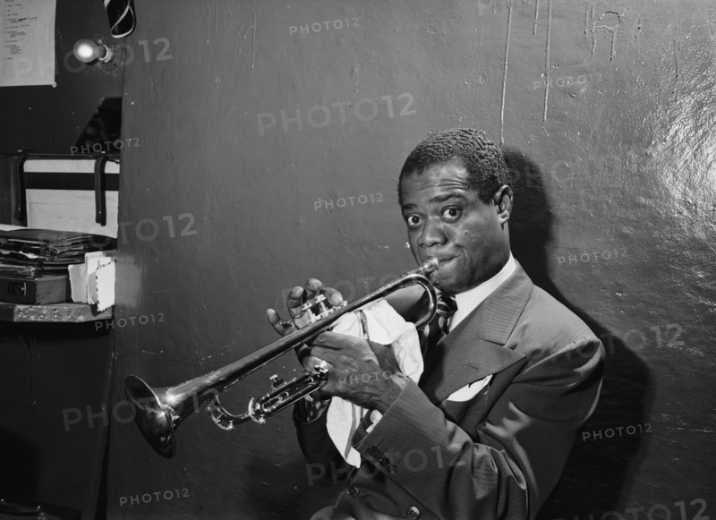 Louis Armstrong, American Jazz Performer, Aquarium, New York City, New York, USA, William P. Gottlieb Collection, July 1946