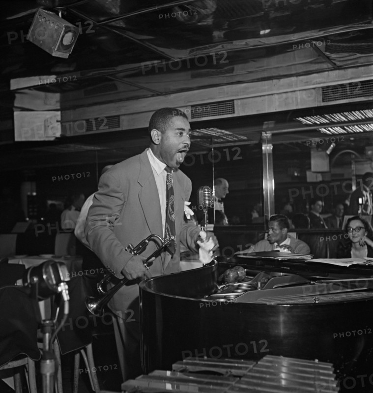 Dizzy Gillespie, Downbeat Club, New York City, New York, USA, William P. Gottlieb Collection, 1946