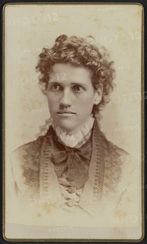 Julia Thomas Irvine (1848-1930), Greek Scholar and 4th President of Wellesley College 1894-99, Head and Shoulders Portrait, Jefferson Beardsley, 1875