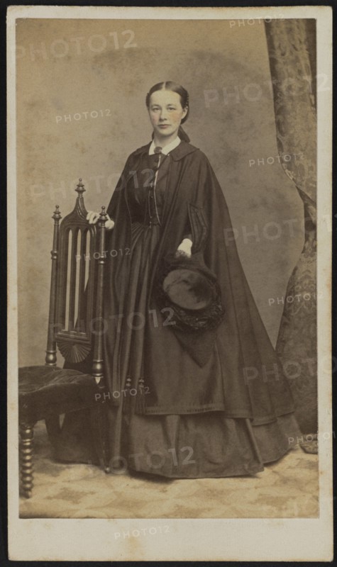 Carrie Nichols Lacy (1838-98), Union Army Nurse during American Civil War, Full-Length Standing Portrait by Henry Ulke, Washington, D.C., USA, 1865