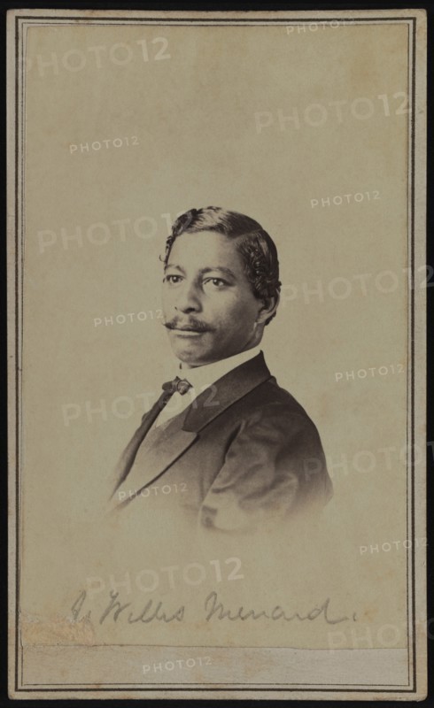 John Willis Menard (1838-1893), Political Activist and Author, First African-American Elected to the U.S. House of Representatives from Louisiana's 2nd Congressional District, however, he was Denied his Seat due to his Opponent, Caleb S. Hunt, Contesting the Election Results, Head and Shoulders Portrait by William H. Leeson, 1868