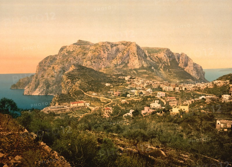 Mount Solaro, Capri, Italy, Photochrome Print, Detroit Publishing Company, 1900