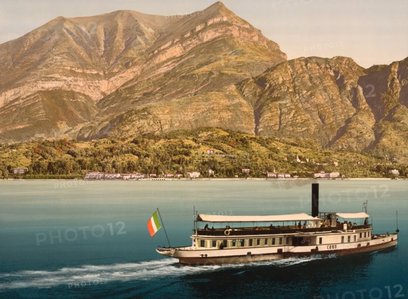 Cadenabbia, Lake Como, Italy, Photochrome Print, Detroit Publishing Company, 1900