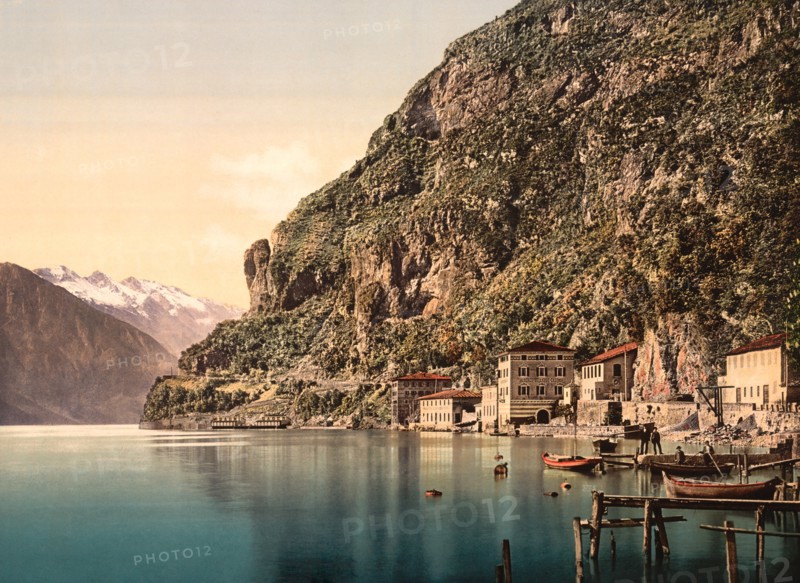Ponale Road, Riva del Garda, Lake Garda, Italy, Photochrome Print, Detroit Publishing Company, 1900