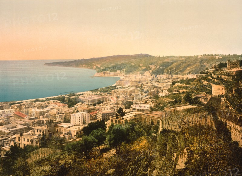 Il Posillipo, Naples, Italy, Photochrome Print, Detroit Publishing Company, 1900