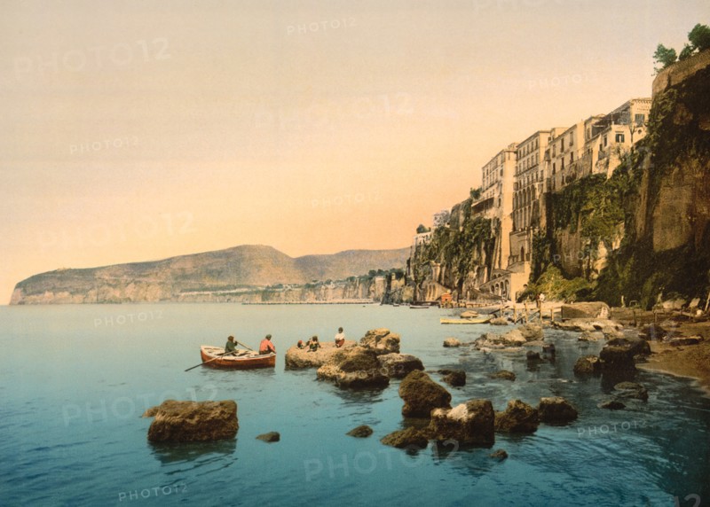 Sorrento by the Sea, Italy, Photochrome Print, Detroit Publishing Company, 1900