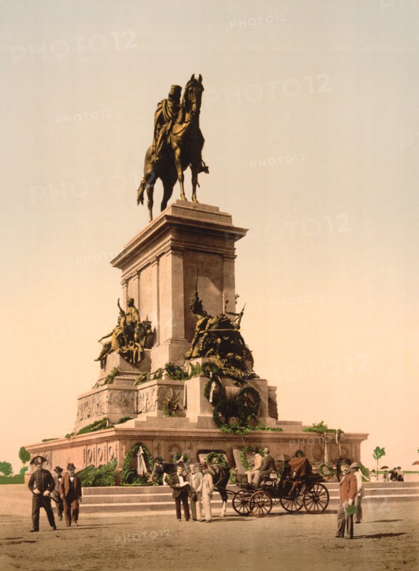 Garibaldi's Monument, Rome, Italy, Photochrome Print, Detroit Publishing Company, 1900