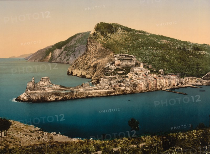 Porto Venere, La Spezia, Italy, Photochrome Print, Detroit Publishing Company, 1900