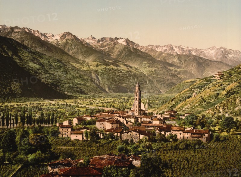 Madonna di Tirano, Tirano, Italy, Photochrome Print, Detroit Publishing Company, 1900
