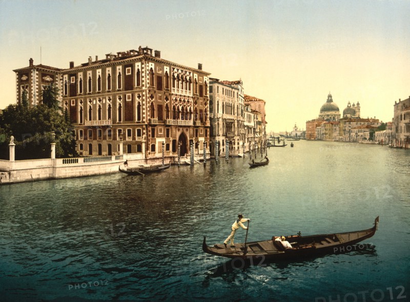 Grand Canal, View I, Venice, Italy, Photochrome Print, Detroit Publishing Company, 1900