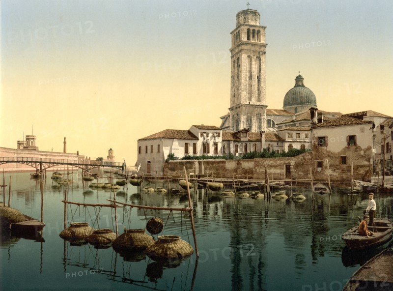 St. Peter's Church, Venice, Italy, Photochrome Print, Detroit Publishing Company, 1900
