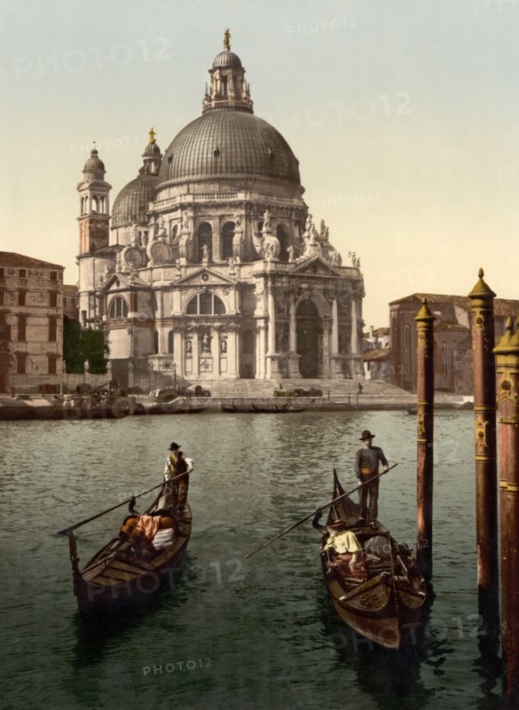 Church of Salute, Venice, Italy, Photochrome Print, Detroit Publishing Company, 1900