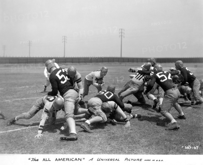 Football Game, on-set of the Film, "The All-American", Universal Pictures, 1932