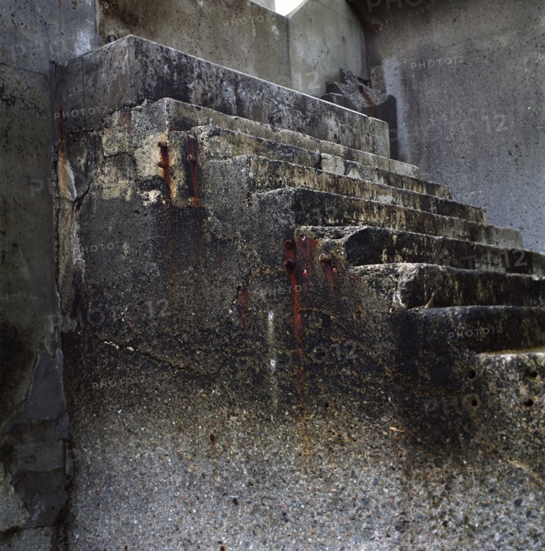 Damaged Old Concrete Stairs