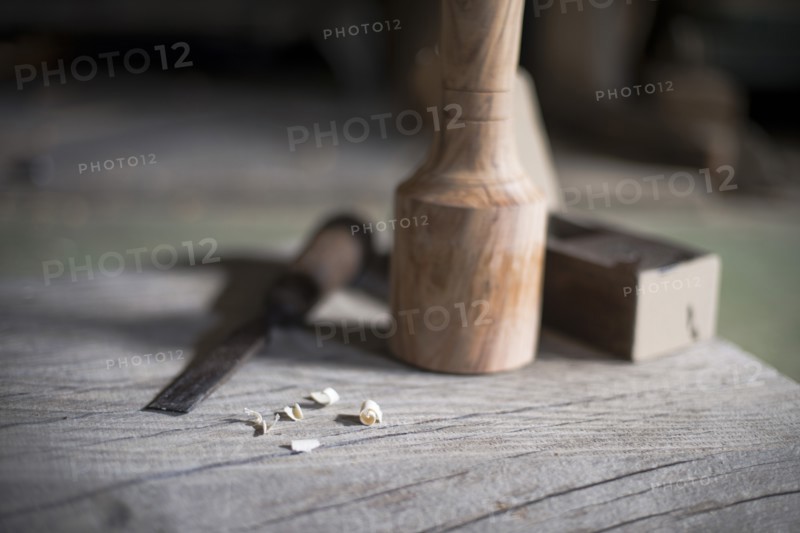 Wood Mallet and Chisel