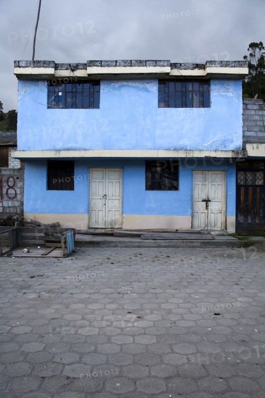 Rundown Two-Story Building, Chugchilian, Ecuador