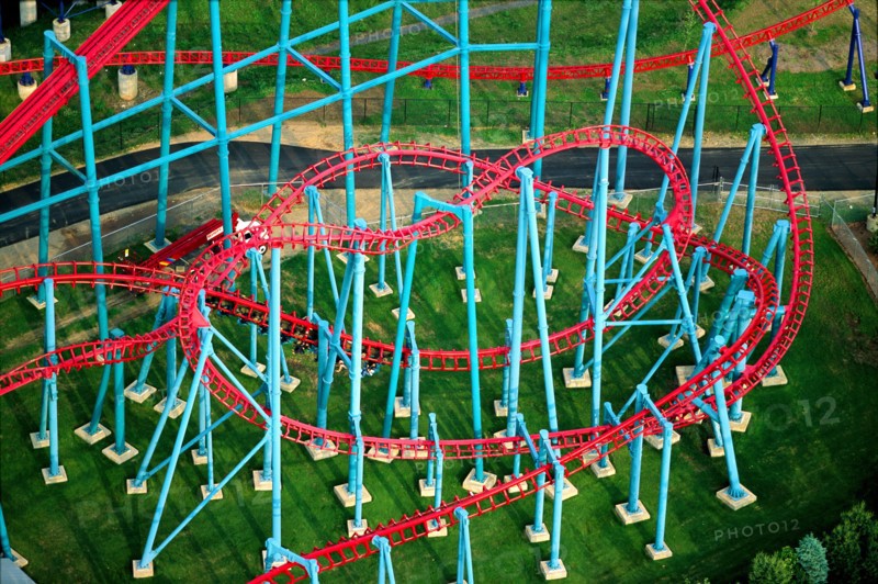 Roller Coaster, High Angle View